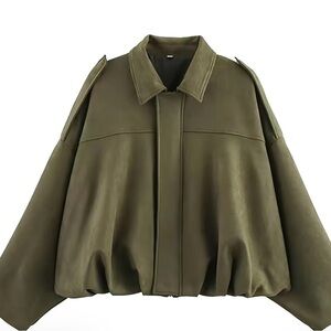 NWOT Faux Suede Bomber